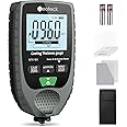 Neoteck Automotive Paint Coating Digital Thickness Gauge for Metal Steel and Aluminum Base Vehicles Fe and NFe Probes 0-1500um(0~59.1mil)