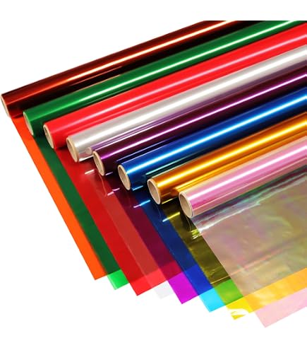Cellophane Coloré - Lot De 200 Feuilles 19x19 Cm, 8 Couleurs, Pour Emballage Cadeaux, Bonbons, DIY Créatif - 3