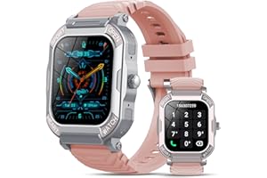 XINWLD Smartwatch Uomo Donna, 1.85" Orologio Smartwatch Uomo Effettua o Risposta Chiamate, 113 Modalità Sport 24H Cardiofrequenzimetro Sonno, IP68 Contapassi Orologio Sportivo, Smart Watch Android iOS, Rosa