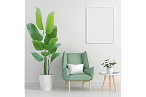 HZXGCP Bird of Paradise Plant Artificial 5ft,Faux Plants Indoor Tall with 10 Trunks - The Perfect Indoor Silk Floor Plant for Home Decor in Living Room, Office, and Bedroom (5FT Bird of Paradise)