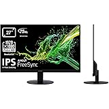 Acer SA270Abi Monitor FreeSync, 27", Display IPS Full HD, 75 Hz, 4 ms, 16:9, VGA, HDMI 1.4, Schermo PC con Contrasto…