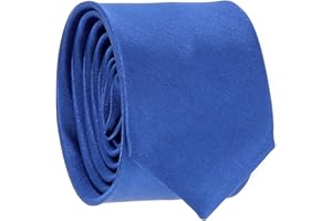 CRAVATESLIM Cravatta fine tinta unita – Cravatta da uomo, vestibilità slim moderna, 5 cm a punta – accessorio camicia per matrimoni, cerimonie