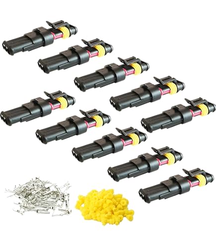 Enowelir 15 Kits 2 Broches 3 Broches 4 Broches Voiture Étanche Connecteur Électrique, Voiture