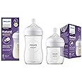 Philips Avent Natural Baby Feeding Bottle Combo| No.1 Brand Recommended by Moms Worldwide | Natural Response Technology Mimics Breastfeeding | Uniquely Designed Nipple releases milk only when baby drinks | Pack of 2 | SCY903/01 + SCY900/01