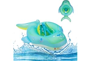 YIHELU flotadores para Bebes, Anillo de Natación con Asiento Ajustable para Bebés Inflable Flotador de Natación Nadar Anillo Aprende a Nadar