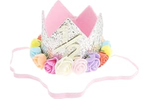 Glamour Girlz Boys Girls Cat Dog Pet Glitter 6 Months Old Birthday King Crown Princess Tiara Costume Party Photo Prop Headband Hat