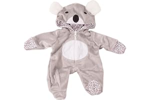 Götz 3402915 Tutina Koala - Tuta da bambola monopezzo taglia abbigliamento bambola. S - Set abbigliamento e accessori per bambole 30 - 33 cm