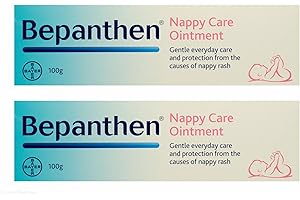 Bepanthen 2 ungüentos de 100 g para el cuidado de pañales: ayuda a la recuperación natural de la piel, protege de irritantes, hidrata la piel