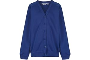 Trutex Unisex Sweatshirt Cardigan for School Uniform, Long Sleeve, Button Down