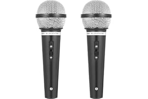 WNXBFO Fake Microphone, Toy Microphone for Kids, 2 Pack Kids Microphones for Singing, Pretend Play, Karaoke Parties, Birthday Party Supplies, Stage Performances