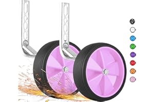 PROMETHEUS BICYCLES Stützräder Kinderfahrrad | Stützrad Kinderfahrrad | Fahrrad Stützräder 12 Zoll 14 Zoll 16 Zoll 18 Zoll für Kinder universal - stabile Stahlkonstruktion mit Gummi-Reifen (Rosa)