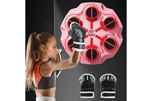‎TOYONE Toyone Music Boxing Maschine – Wandmontiertes Smart Scoring Musik Box Maschine mit Boxhandschuhe,LED Boxmaschine, 3 Geschwindigkeitsmodi und Zählmodus，Sportspielzeug für Erwachsene und Kinder
