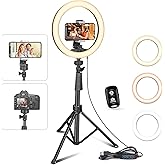 UBeesize Ring Light with Tripod, 12 Inch Selfie Ring Light with 62 Inch Tripod Stand for Live Stream/Makeup/YouTube Video/Pho
