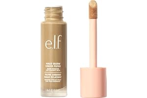 e.l.f. Halo Glow Liquid Filter, Complexion Booster For A Glowing, Soft-Focus Look, Infused With Hyaluronic Acid, Vegan & Cruelty-Free, 3.5 Medium