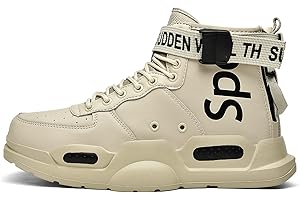 XIDISO Fashion Mens Trainers High Tops Sneakers Basketball Walking Sports Athletic Tennis Running Shoes