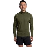 DANISH ENDURANCE Men's Running T-Shirt, Men's Running Shirt, Long Sleeve with Half Zip, Breathable, Lightweight Insulation