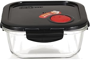 ‎LOCKNLOCK LOCK & LOCK Frischhaltedose aus Glas mikrowellengeeignet - Oven Glass - Auflaufform eckig mit Deckel für Backofen, Mikrowelle & zum Einfrieren, 750 ml