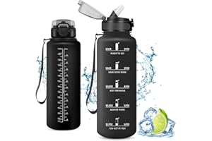 Vikastar Gourde Sport, Gourde avec paille 500ml / 1000ml / 1,5L, sans BPA, Étanche & Réutilisable