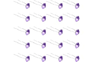 ZOUIQSS 20 Pack (Violet) Strass Épingles à Cheveux Pinces à Cheveux en Cristal pour Mariée Mariage Femmes Accessoires de Bijoux de Cheveux, avec Récipient Transparent