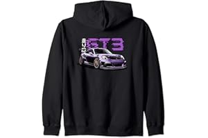 TURBOFORGE CO. - JDM JAPANESE CAR ART Morado GT3 RS Tokyo Glitch Retro JDM Arte Japonés Car Tuning Sudadera con Capucha