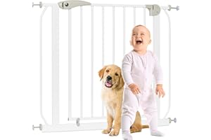 IB-STYLE ib style Barrière de Sécurité Berrin XXL 85-185 - Passage Extra-Large, Installation Facile sans Perçage, Double Verrouillage, pour Enfants 6 a 24 Mois, 140-150 cm, Blanc