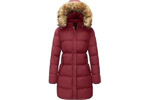 WenVen Piumino Donna Invernale con Ispessito Cappuccio Rimovibile in Pelliccia