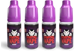 Vampire Vape 10ml 0mg E-Liquid (4 Pack) - Vape Juice/eliquid for E-Cigarettes/E-Cig Vape Starter Kits - NO Nicotine (Dawn)