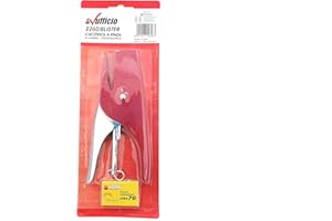 Alevar Blister Cucitrice a Pinza in Metallo + Scatola 1.000 Punti, Formato 15x1,7x7,8 cm, Monta Punto 6, Colore Rosso