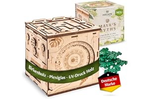 INSCAPE Maya´s Myths - Escape Room Spiel - XL Rätselbox Holz - Escape Box - 3D Puzzle Box - Knobelspiele für Erwachsene - Geburtstagsgeschenk für Erwachsene - Geschenkbox - Cluebox
