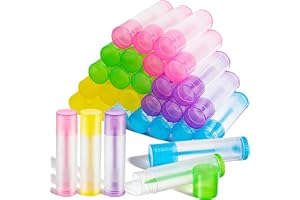 Guduling 30 stycken läppstiftshylsor med lock, läppstiftshylsor tom 5,5 ml