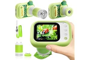Microscopio Digitale per Bambini,OUTACT 2.4 IPS Microscopio Fotocamera Portatile con 8 LED,Ingrandimento 1000X, Supporta le Funzioni di Foto e Video, Regali di Compleanno per 4-12 Anni