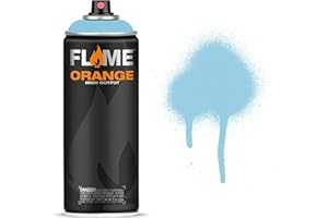 Molotow Flame Orange Spray Paint - Matt Acrylic 400ml Can Light Blue Light FO-504