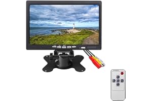 HUACANG 12V-24V 7 Inch Car TFT LCD HD Color Monitor Rear View Monitor with AV1/AV2 Video Switching for Truck/RVs Reverse Rear View Backup Camera, CCTV Camera