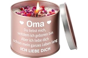 ‎CADEAUJOIE CadeauJoie Oma Geschenk,Geschenk für Oma, Lavendel Kerze aus Metall Muttertagsgeschenk für Oma, Geburtstag Muttertag Weihnachten geschenke für Oma von Enkeltochter Enkel