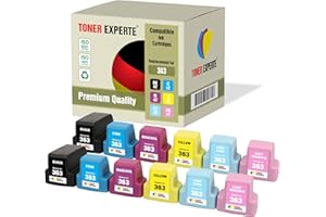 TONER EXPERTE Kit 12 XL Cartucce d'inchiostro compatibili per HP 363 Photosmart C5180, C6150, C6180, C6280, C7180, C7280, C8180, 3110, 3210, 3310, 8250, D6160, D7160, D7260, D7460, 3210xi