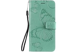 DENDICO Cover per Galaxy A10 / Galaxy M10, Pelle Portafoglio Custodia per Samsung Galaxy A10 / Galaxy M10 Custodia a Libro con Funzione di appoggio e Porta Carte di Credito - Verde