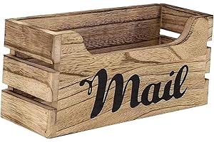 Sharplace Boîte de Rangement Porte-courrier en Bois, Cadeau de Pendaison de Crémaillère, Boîte Aux Lettres Légère de Table