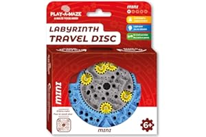 Play-a-Maze 3115276 Kugellabyrinth Puzzle Spiel, Travel Disc Mini, 3D-Geduldspiel mit Zahnrädern, ideales Reisespiel für Kinder ab 6 Jahren