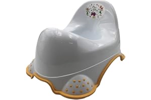 BABY DESIGN Potty Trainer Turbo Non Slip Feet Babies/Children Comfortable Chair Colorful Training Potty Toilet Seat Trainer (White)