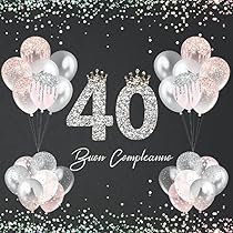 Buon Compleanno 40 Anni: Il libro d'oro dei miei 40 anni - 21x21cm - Un libro degli ospiti per il compleanno con 100 pagine per le auguri di ... dorati su