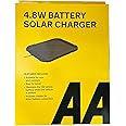 AA 12 V Car Solar Battery Trickle Charger, AA1432 - for Vehicles and Caravans - Battery Connectors Included, Solar 4.8W, Black