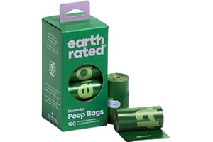 Earth Rated Worki na psie odchody, gwarantowane, szczelne i bardzo grube rolki uzupełniające dla psów, o zapachu lawendy, 120 szt