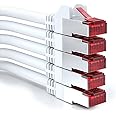 deleyCON 5x 1m CAT6 Patchkabel S/FTP PIMF Schirmung CAT-6 RJ45 Netzwerkkabel Ethernetkabel LAN DSL Switch Router Modem Access