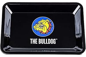 The Bulldog Amsterdam - Plateau à rouler en métal noir - Petit format 18 cm x 12,5 cm