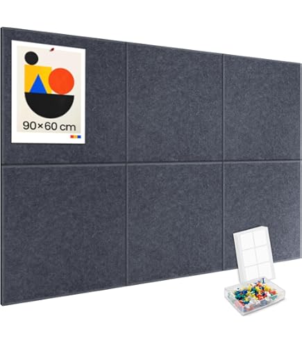 Behogan Filz Pinnwand 60x40cm | Mit 30 Nadeln & Klebeband | Falbar Für Schule & Zuhause