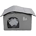 gernie Pet Cooling House, Long Lasting Cooling Oxford Cloth Outdoor Cat House Indoor Outdoor Weather Water Resistant Dog Cat Shelter with 10 Ice Packs for Small Medium Large Dogs (L)