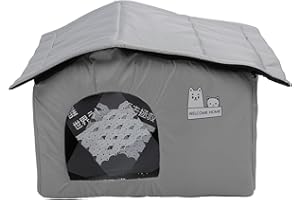 PYHODI Casetta di Raffreddamento per Gatti, Rifugio per Gatti, Impacchi di Ghiaccio con Aria Condizionata, Tessuto Oxford Resistente Ai Morsi, Cotone Rinfrescante, Foglio di (M)