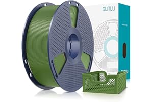 SUNLU PLA+ 2.0 pour imprimante 3D, Filament Upgrade High Speed PLA Plus 2.0 1,75 mm, Résistance aux chocs et solidité supérieures, Impression rapide de 50 à 600 mm/s, Bobine de 1KG (Vert olive)