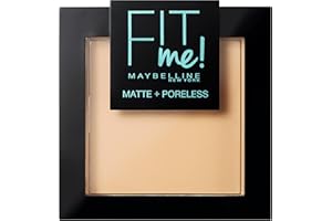 Maybelline Matte Setting Powder, Fit Me! Matte & Poreless Translucent Setting Powder, Oil Control, Blends Smoothly & Evenly, Natural Finish, Long Wearing, Pore Minimizing, 115 Ivory