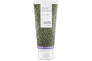 AUSTRALIAN BODYCARE Shampoing Silver contre la chute de cheveux et les reflets jaunes – renforce et illumine les cheveux blonds ou gris avec biotine et caféine